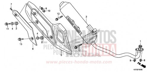 SILENCIEUX D'ECHAPPEMENT SH125ADG de 2016